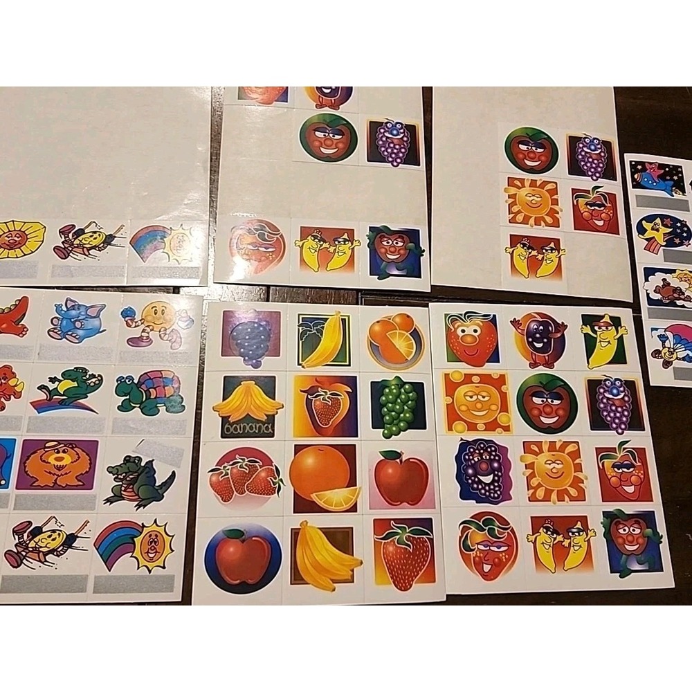 Vintage SCRATCH & SNIFF STICKERS‎ Lot GRAPE STRAWBERRY BANANA